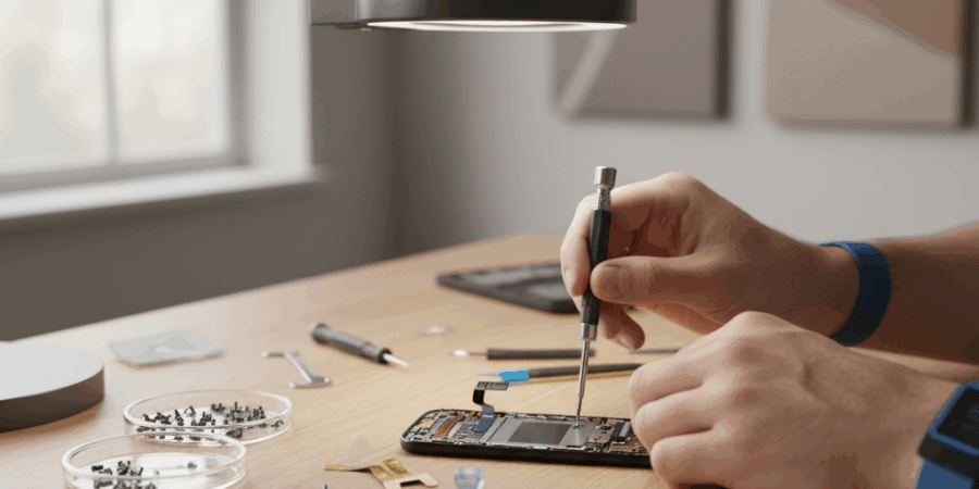 Telefoononderhoud en reparatie in de stad